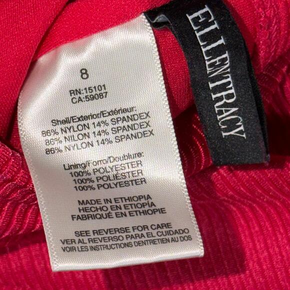 Ellen Tracy Size 8 Women's Red One-Piece Swimsuit - Picture 3 of 7